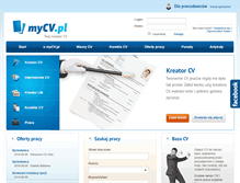 Tablet Screenshot of mycv.pl