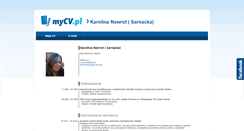 Desktop Screenshot of karolinasarnacka.mycv.pl