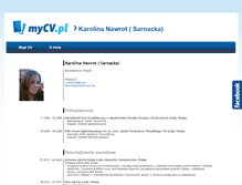 Tablet Screenshot of karolinasarnacka.mycv.pl